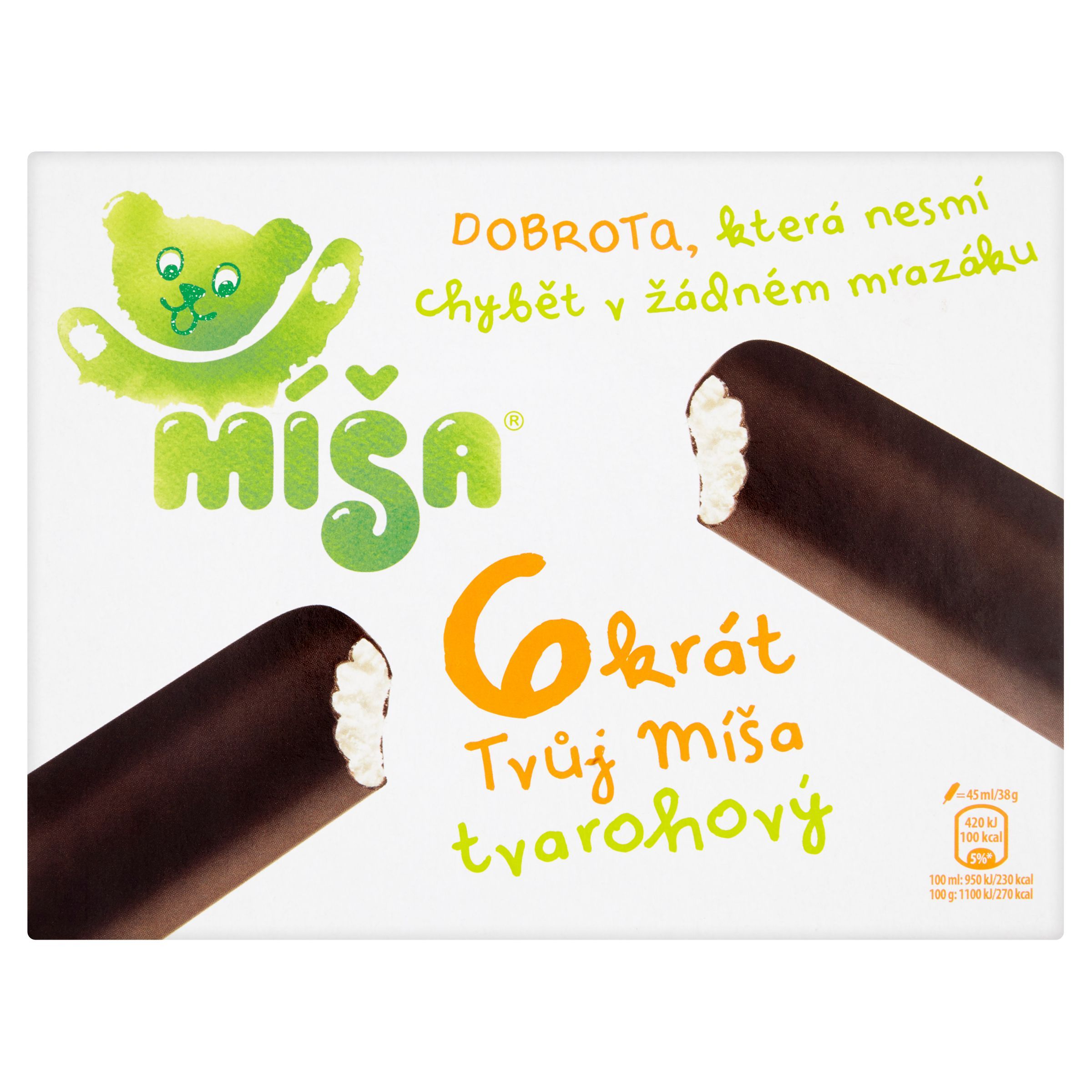 Mražené potraviny - Míša originál tvaroh zmrzlina 6x45 ml