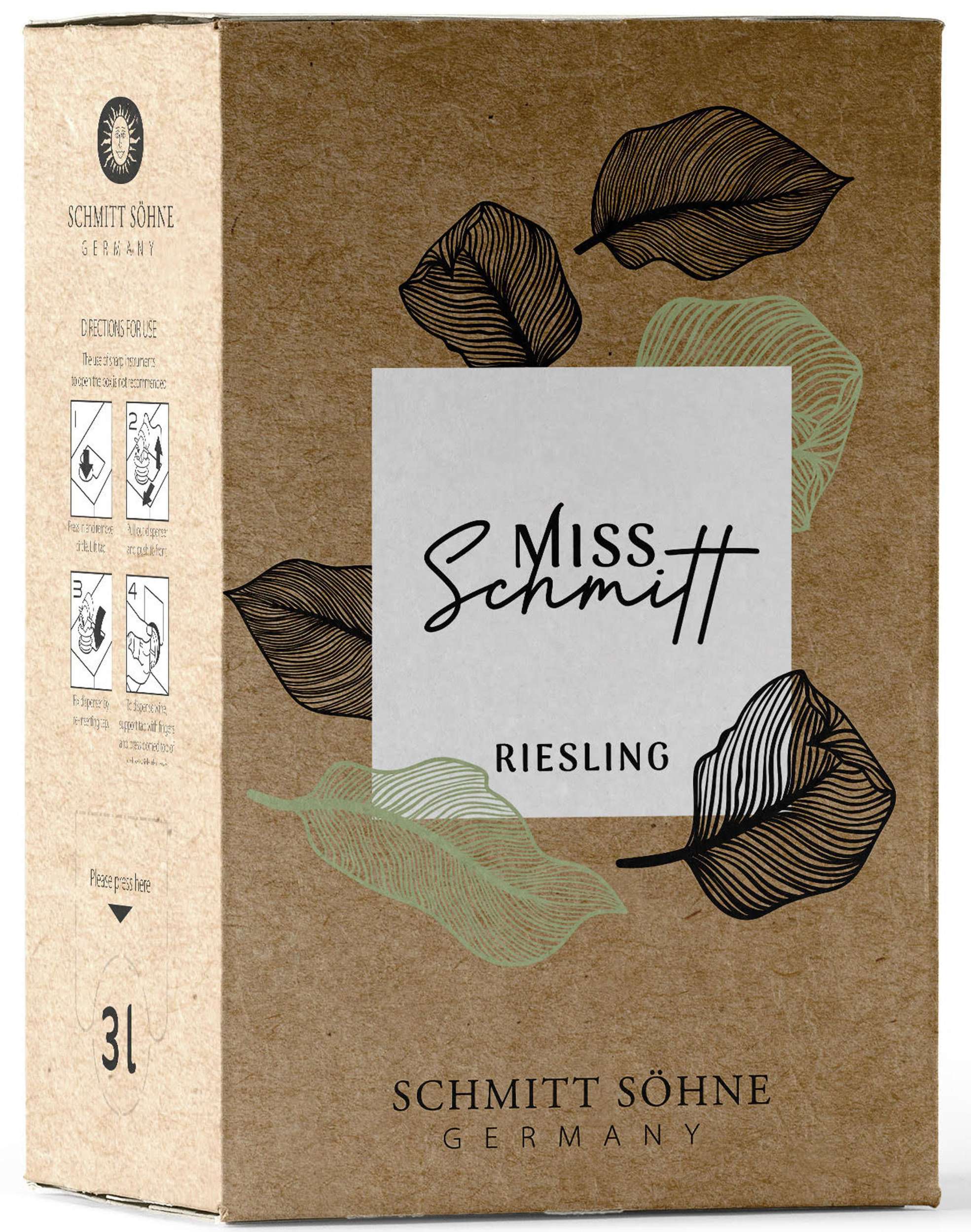 Nápoje - Miss Schmitt Riesling Trocken 3L BIB