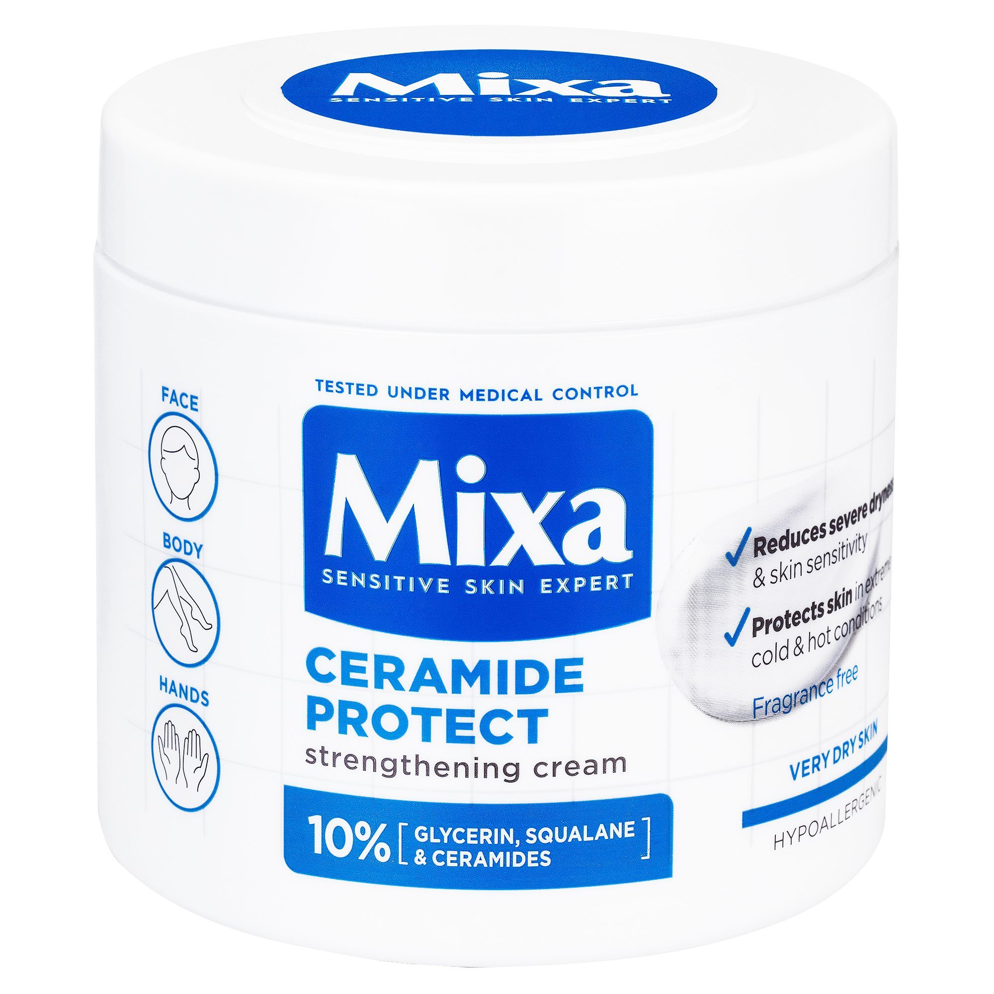 Drogerie a kosmetika - Mixa tělový krém Ceramide Protect 400 ml
