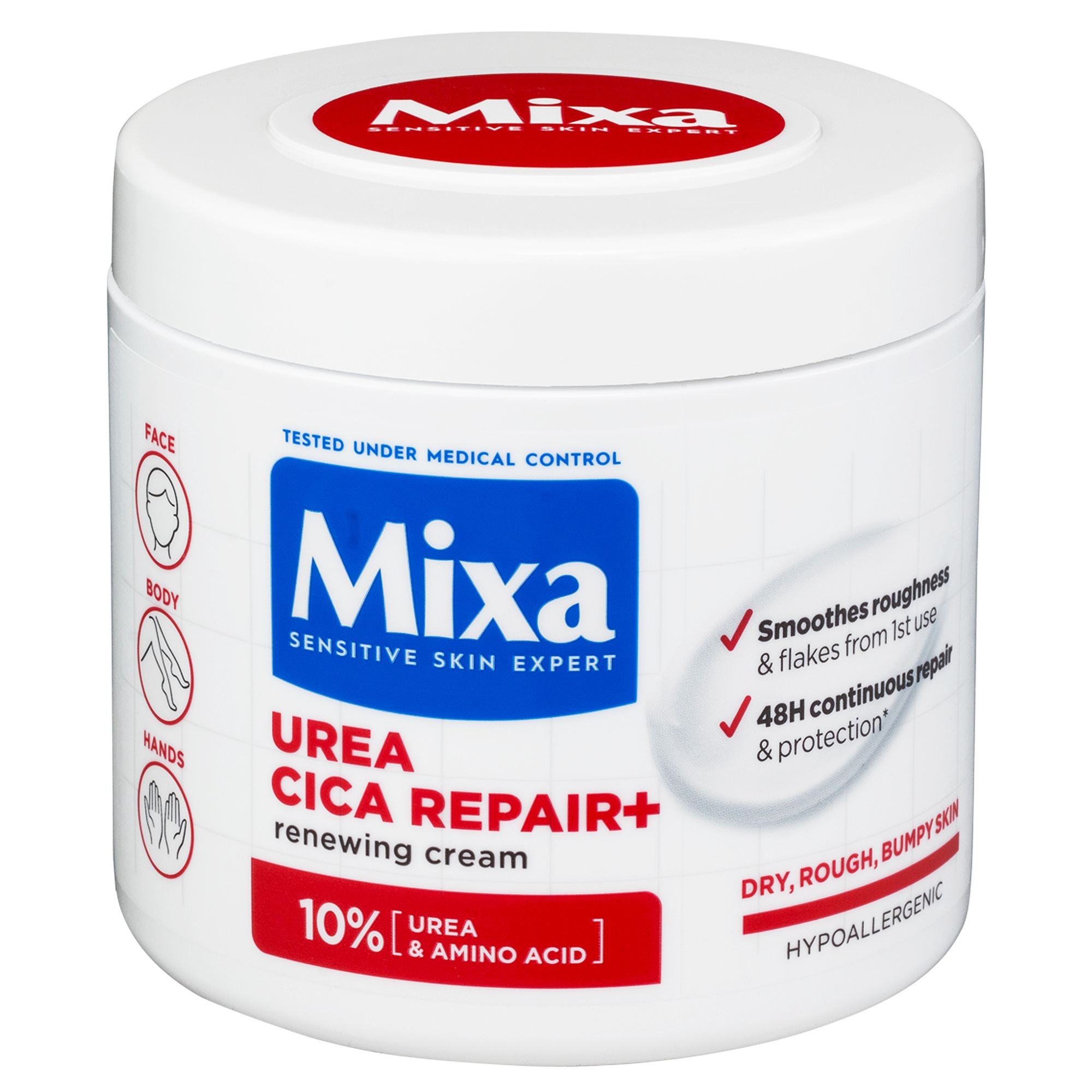 Drogerie a kosmetika - Mixa tělový krém Urea Cica Repair+ 400 ml