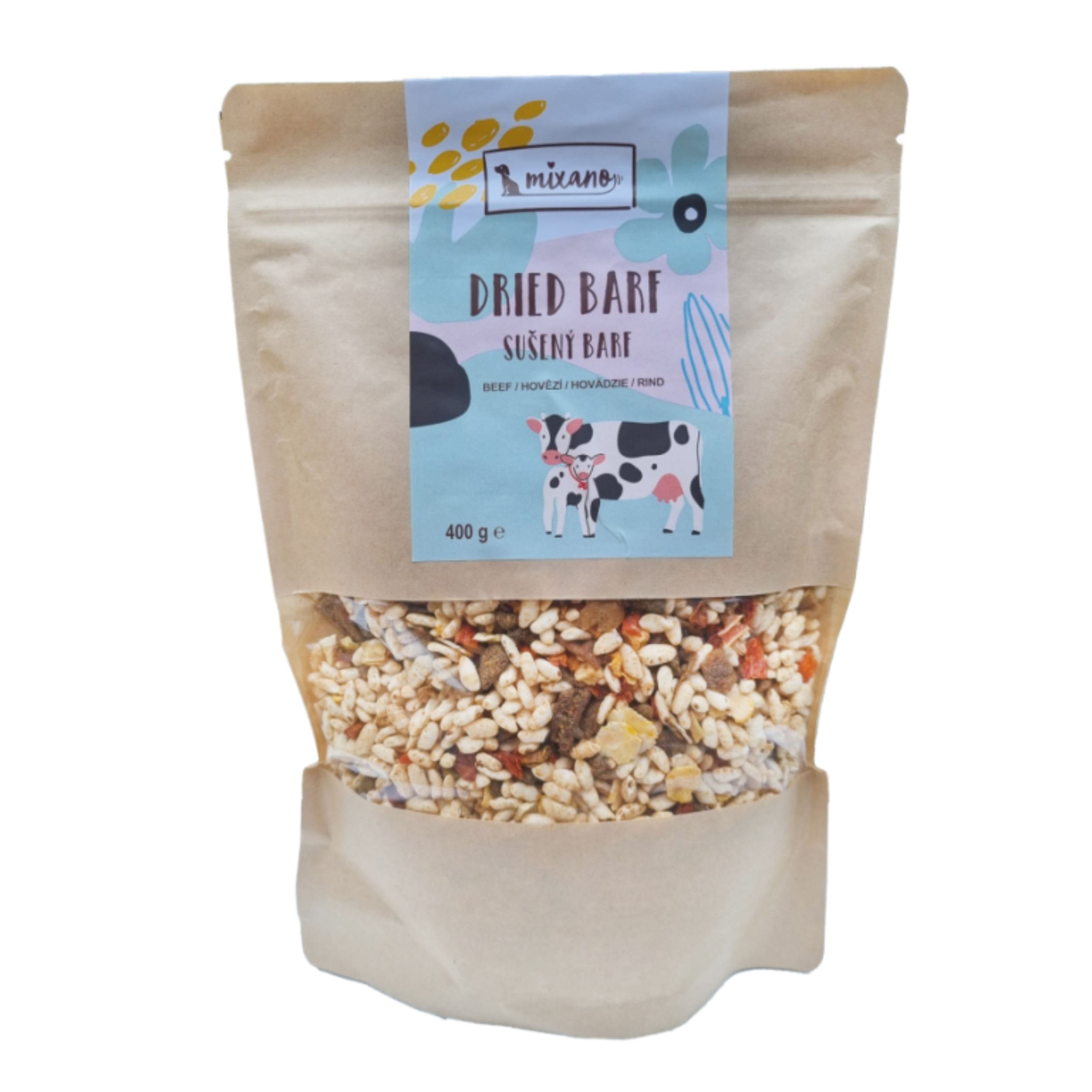 Mixáno hovězí barf sušený 400g-0
