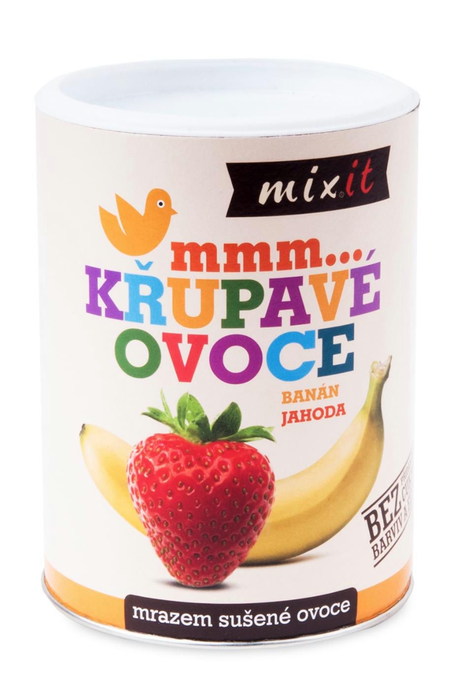 Trvanlivé potraviny - Mixit Banán-Jahoda-Křupavé ovoce 80g