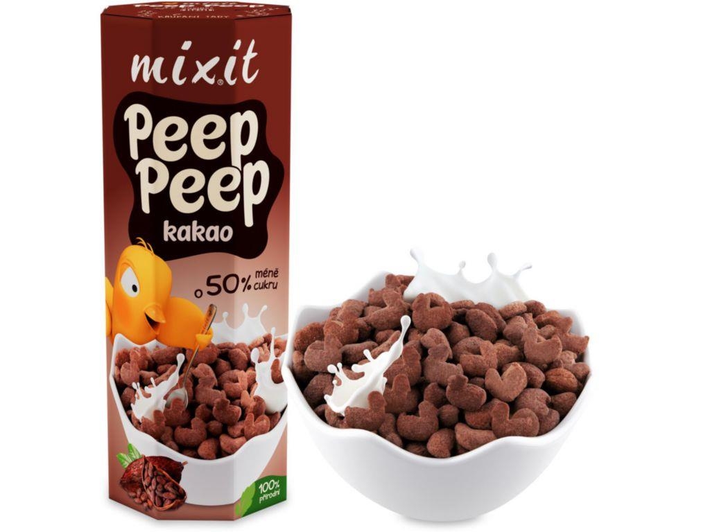 Trvanlivé potraviny - Mixit Cereálie Peep Peep - kakao 280g