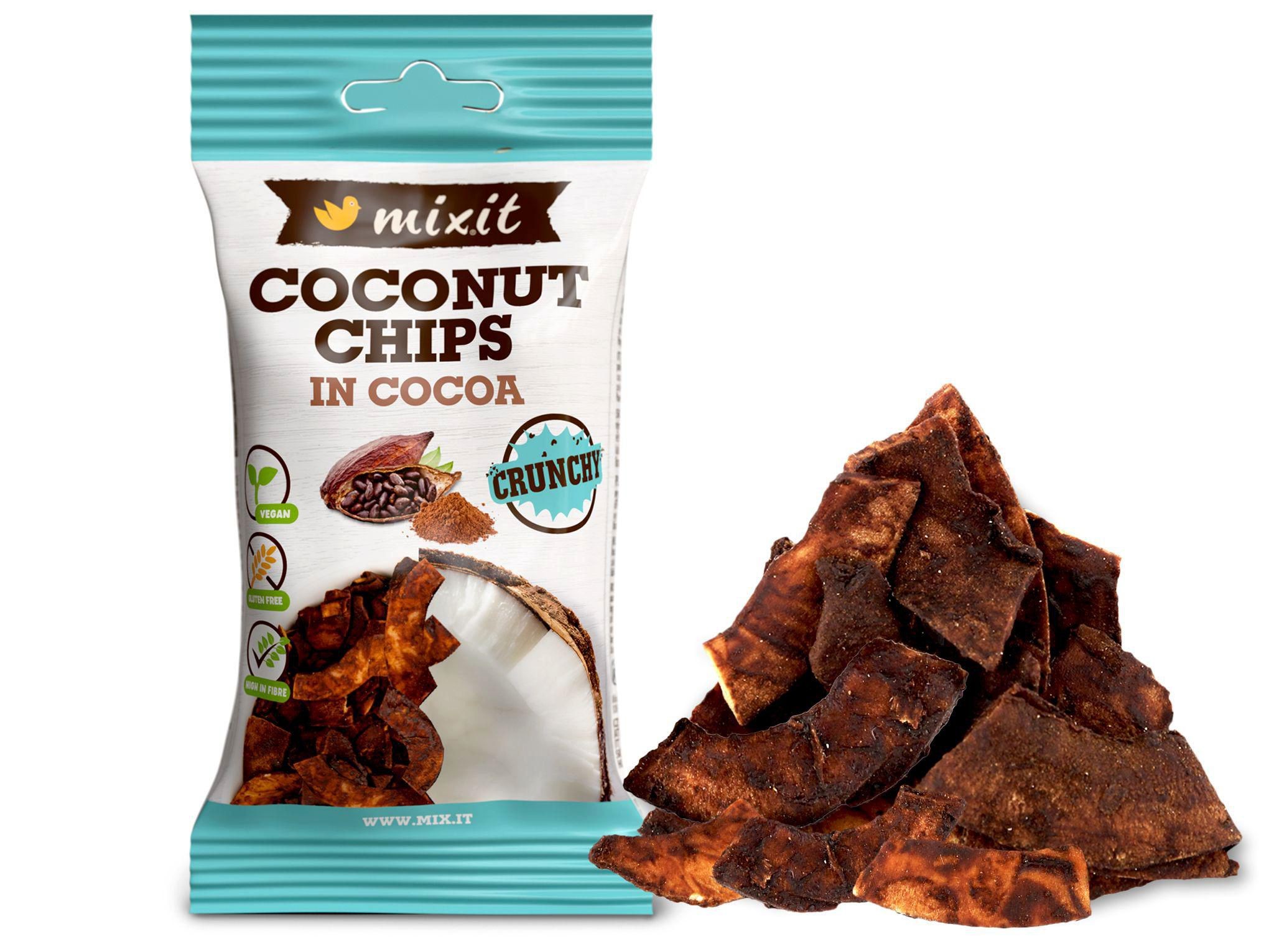 Trvanlivé potraviny - Mixit kokosové chipsy - Kakao 45g