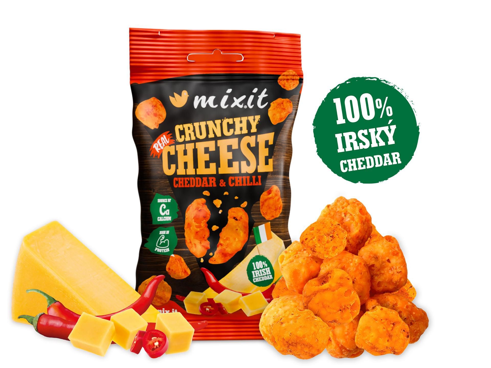 Trvanlivé potraviny - Mixit Křupavý sýr do kapsy - Irský cheddar & chilli 20g