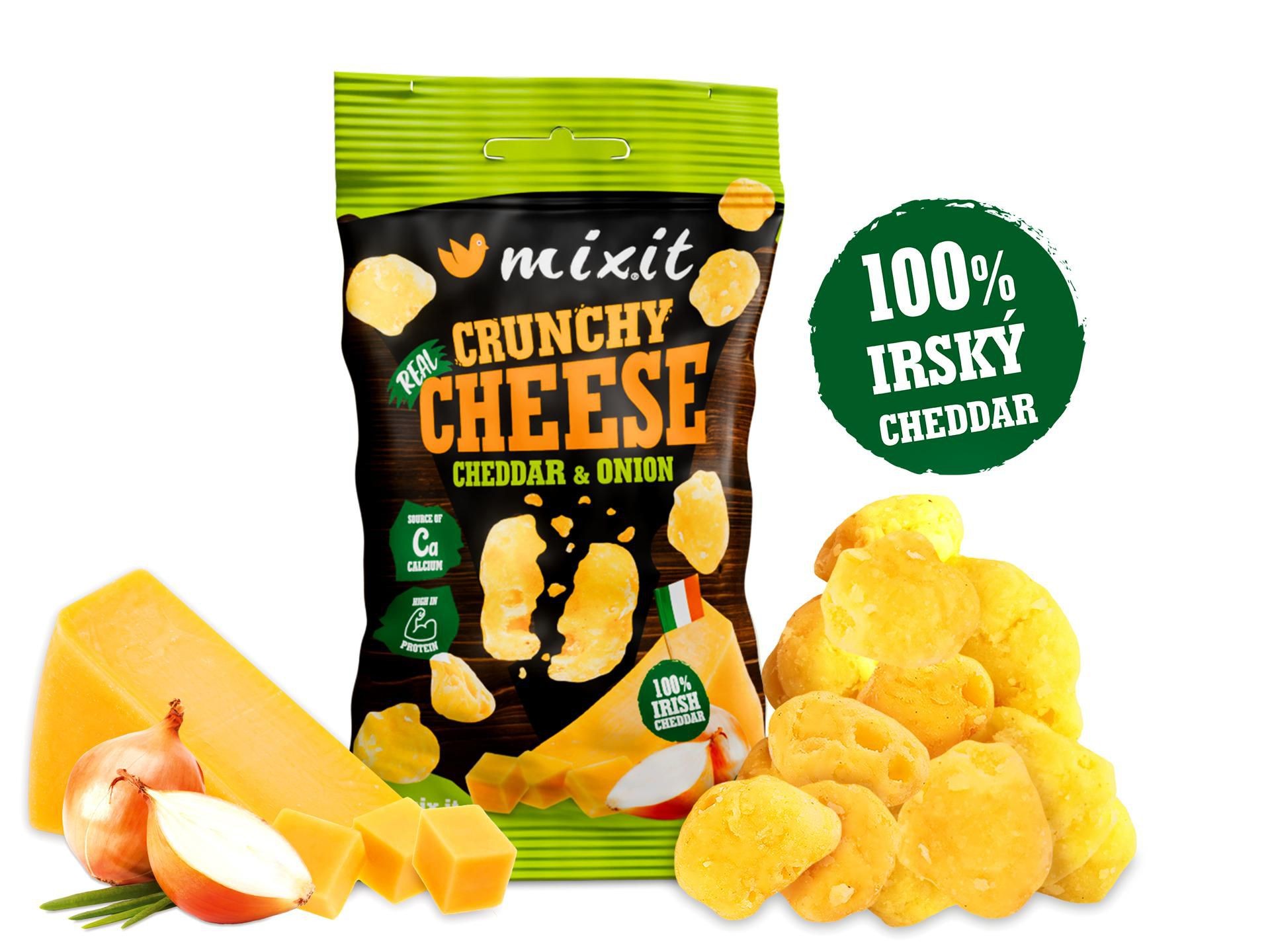 Trvanlivé potraviny - Mixit Křupavý sýr do kapsy - Irský cheddar & cibule 20g