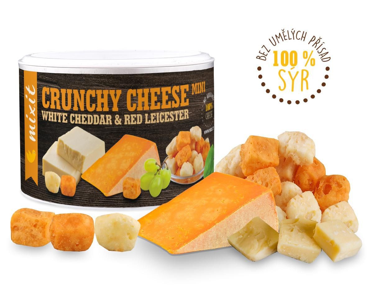 Trvanlivé potraviny - Mixit Křupavý sýr: White Cheddar & Red Leicester 70g