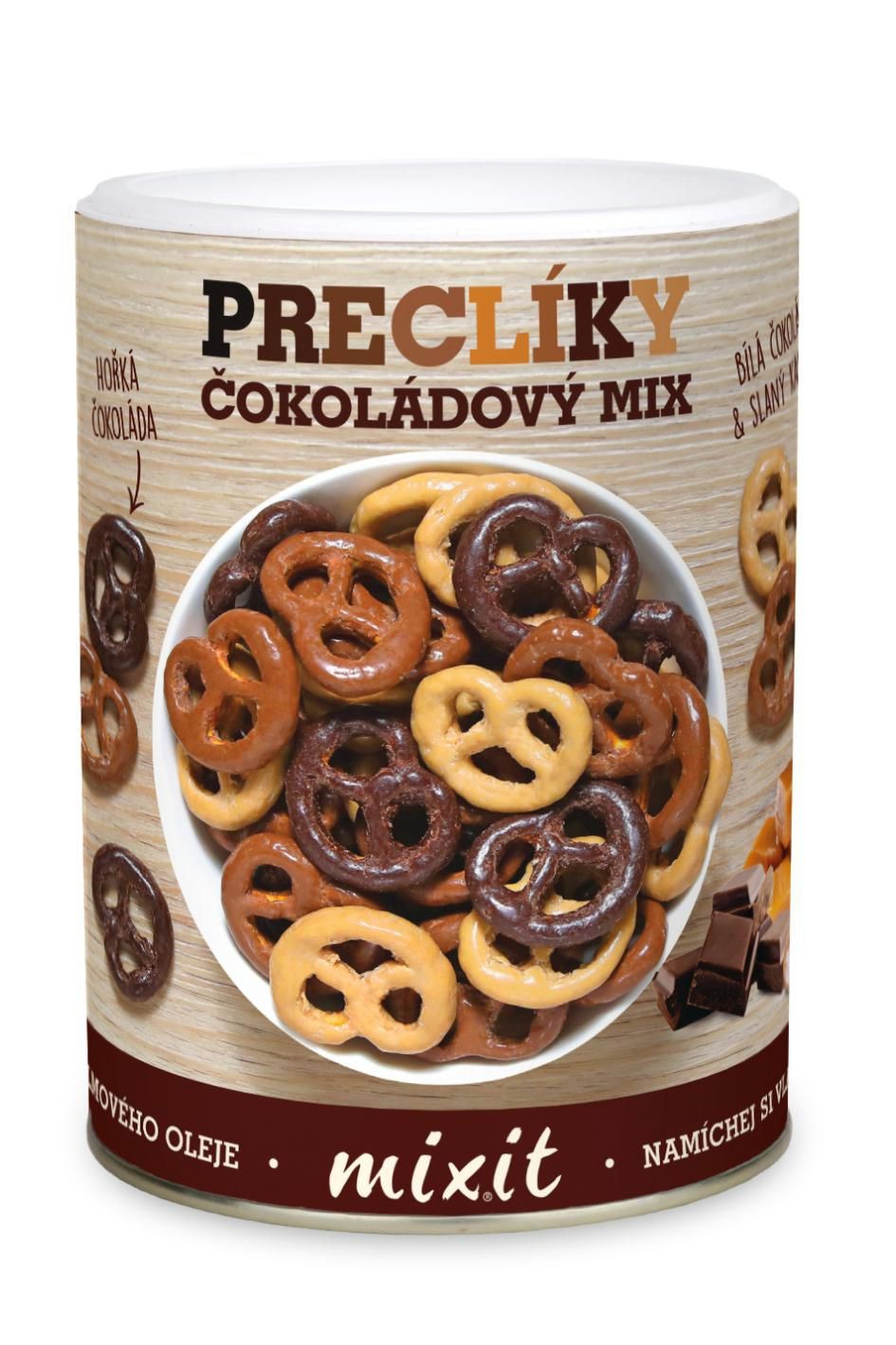 Trvanlivé potraviny - Mixit Mix preclíků v čokoládě 250g