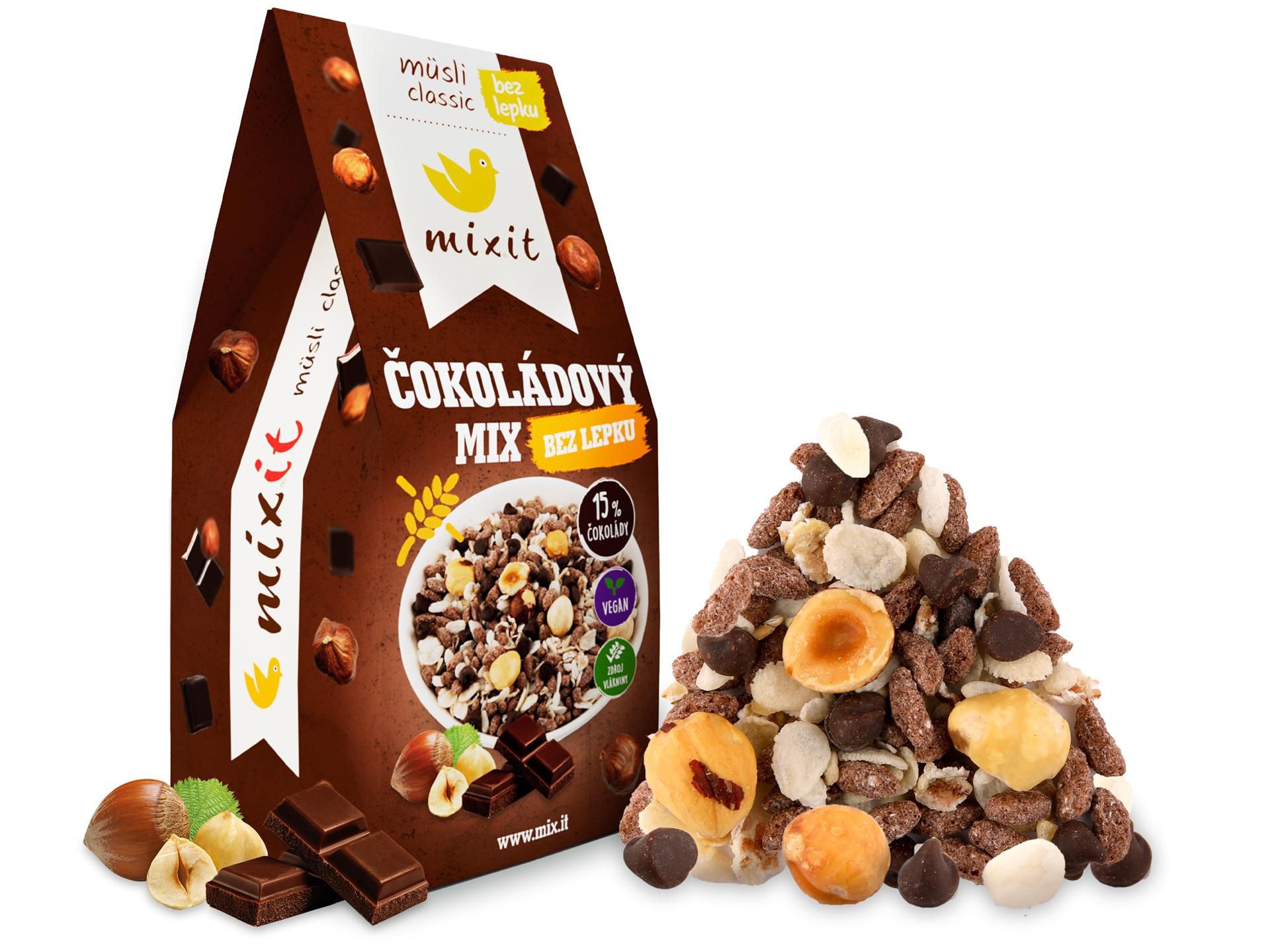 Zdravý svět - Mixit Müsli classic čokoládový mix bezlepkové 430g