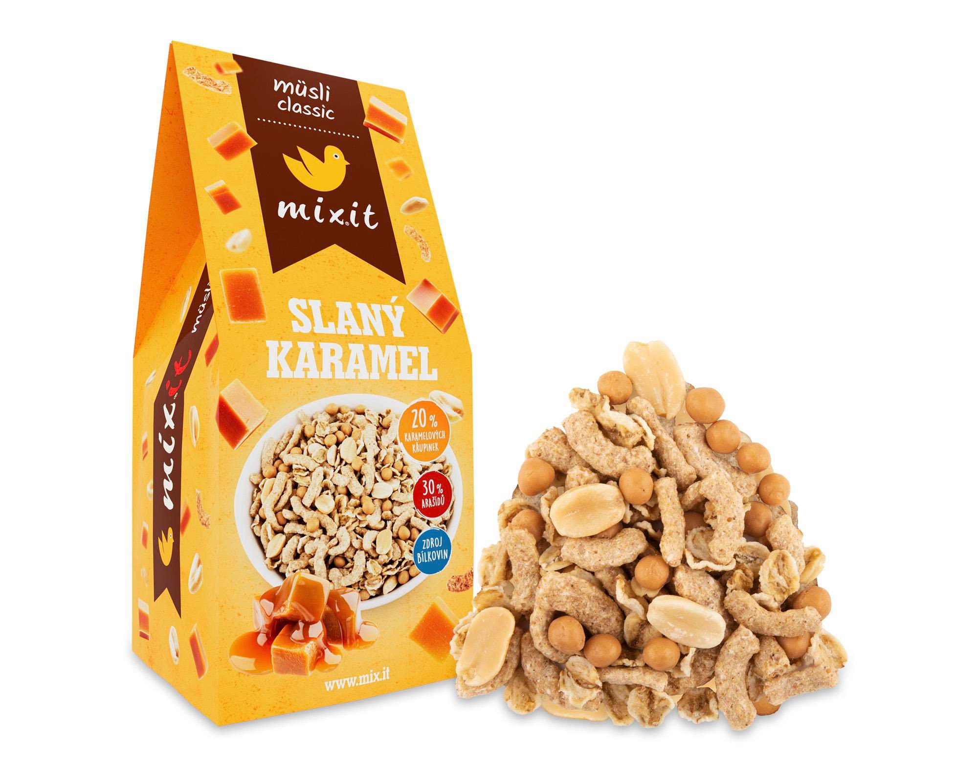 Trvanlivé potraviny - Mixit Müsli classic slaný karamel 360g