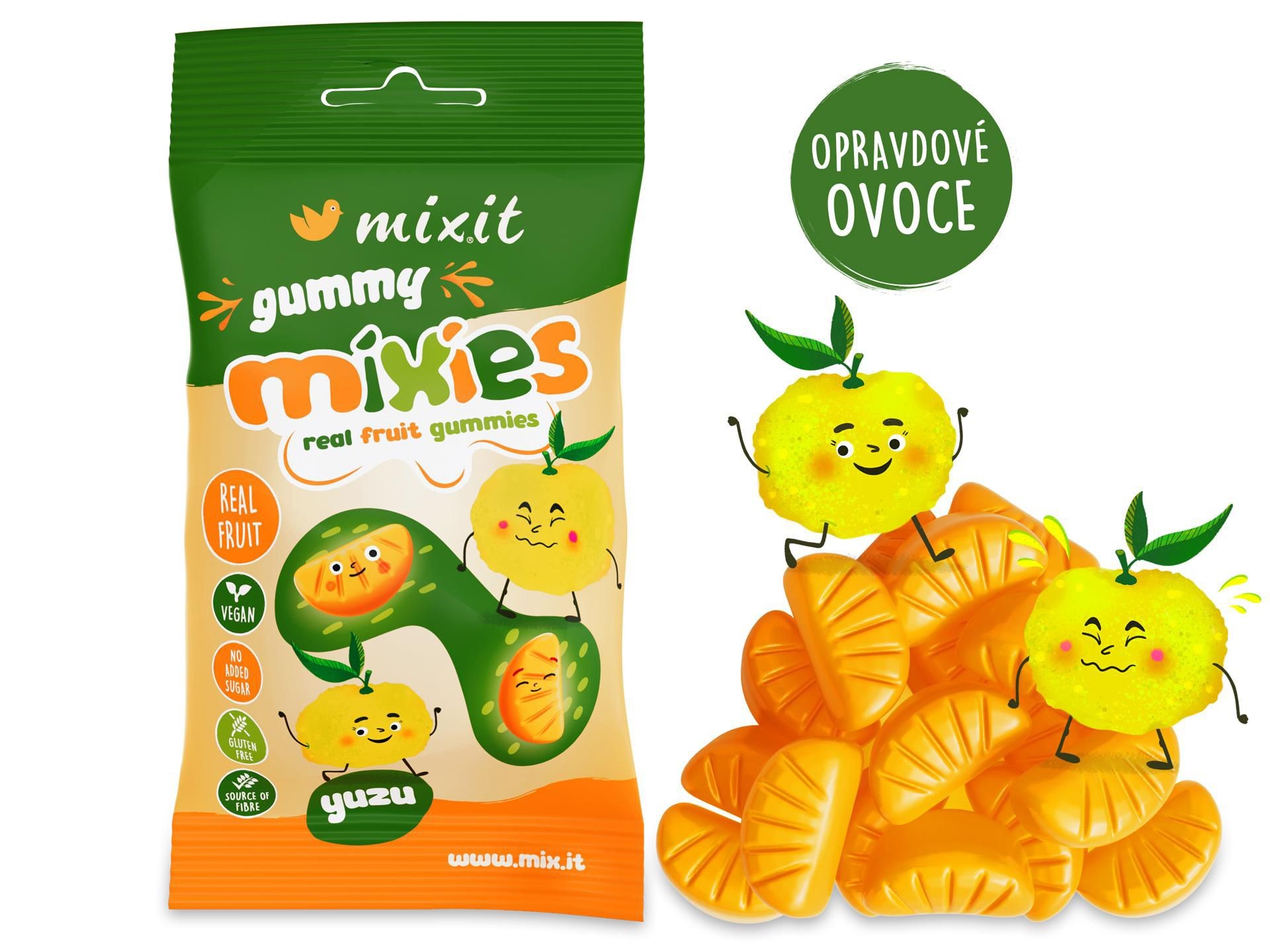 Zdravý svět - Mixit Ovocné Mixies - Yuzu - přírodní želé bonbóny 35 g
