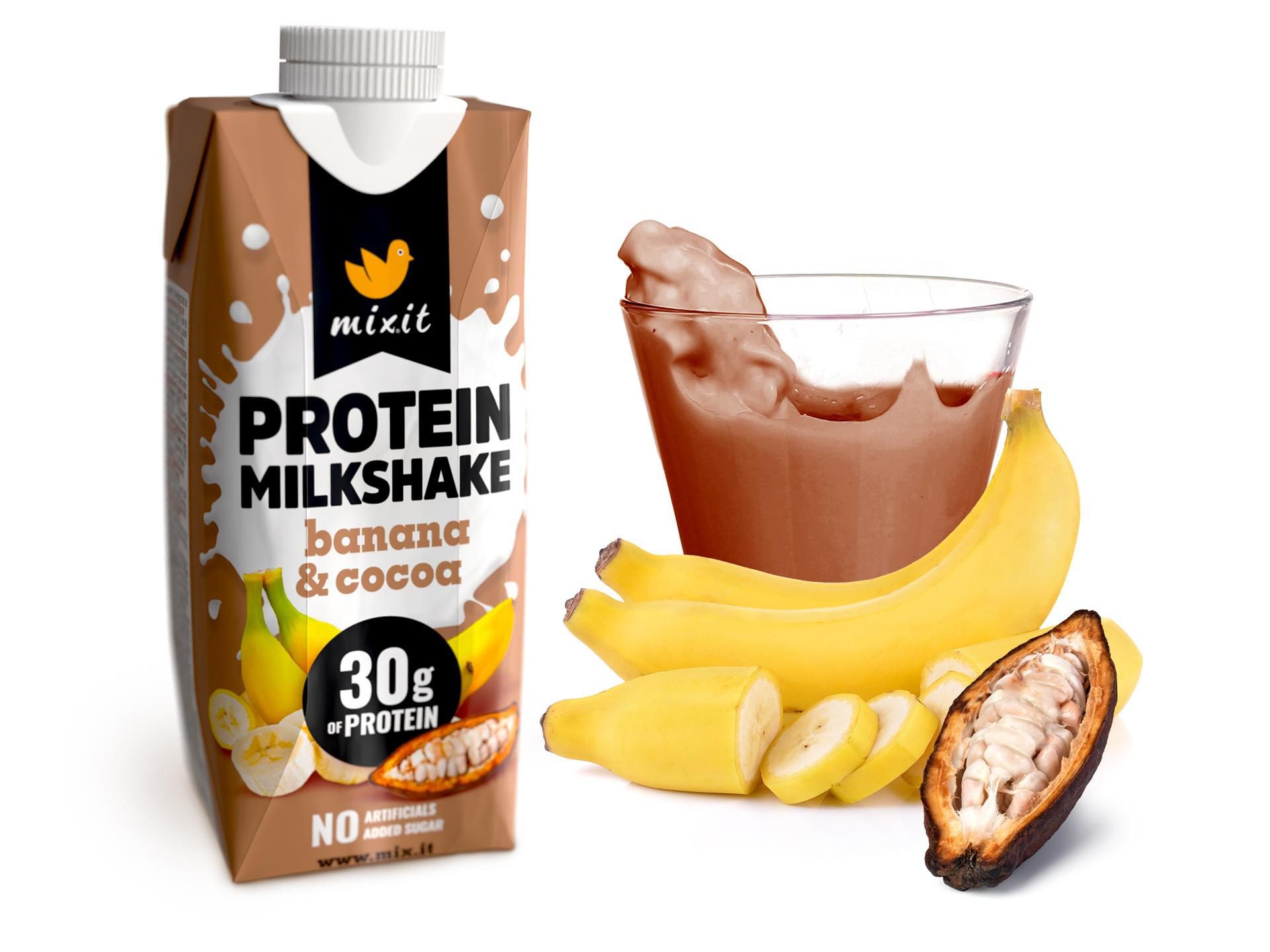Zdravý svět - Mixit proteinový milkshake - Banán & kakao 330ml