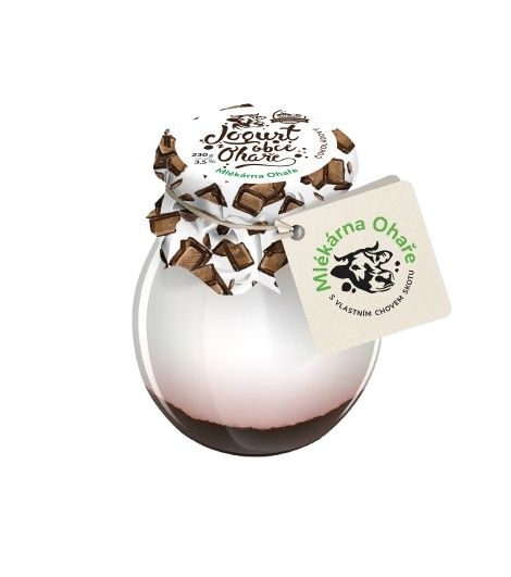 Mléčné a chlazené - Mlékárna Ohaře, Jogurt  z obce Ohaře ČOKOLÁDOVÝ, 230g