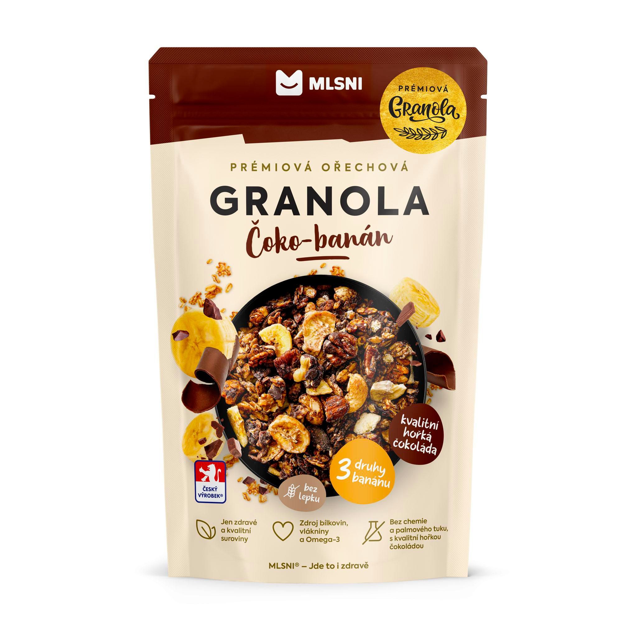 MLSNI Prémiová granola Čoko-banán 400g