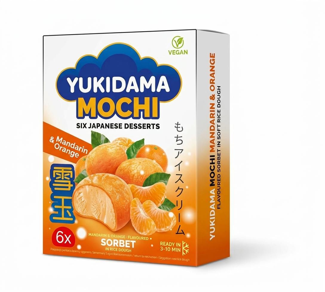 Mražené potraviny - Mochi Mandarinka - Pomeranč 6 x 36 ml