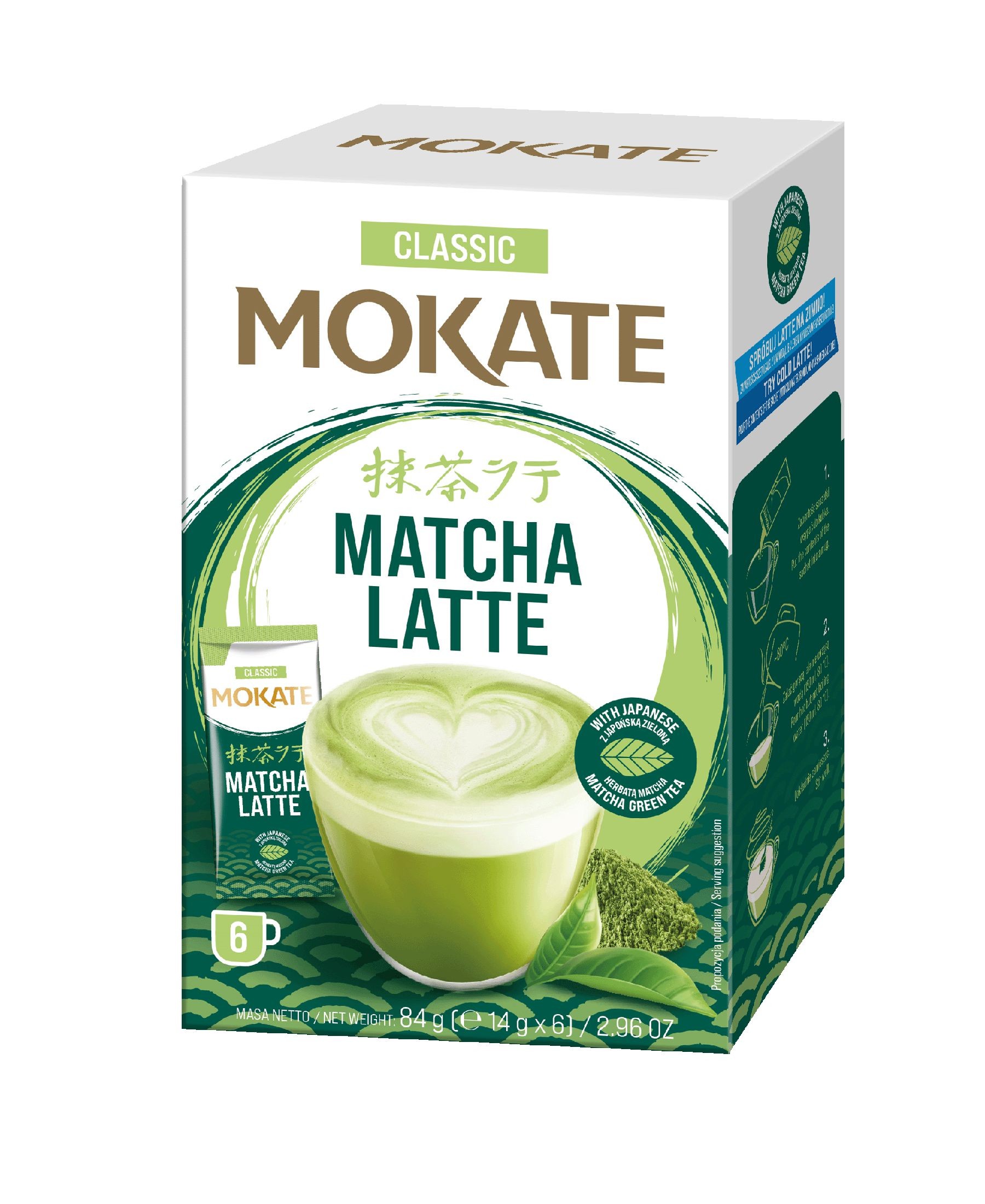 Nápoje - Mokate Latte matcha Classic 84g