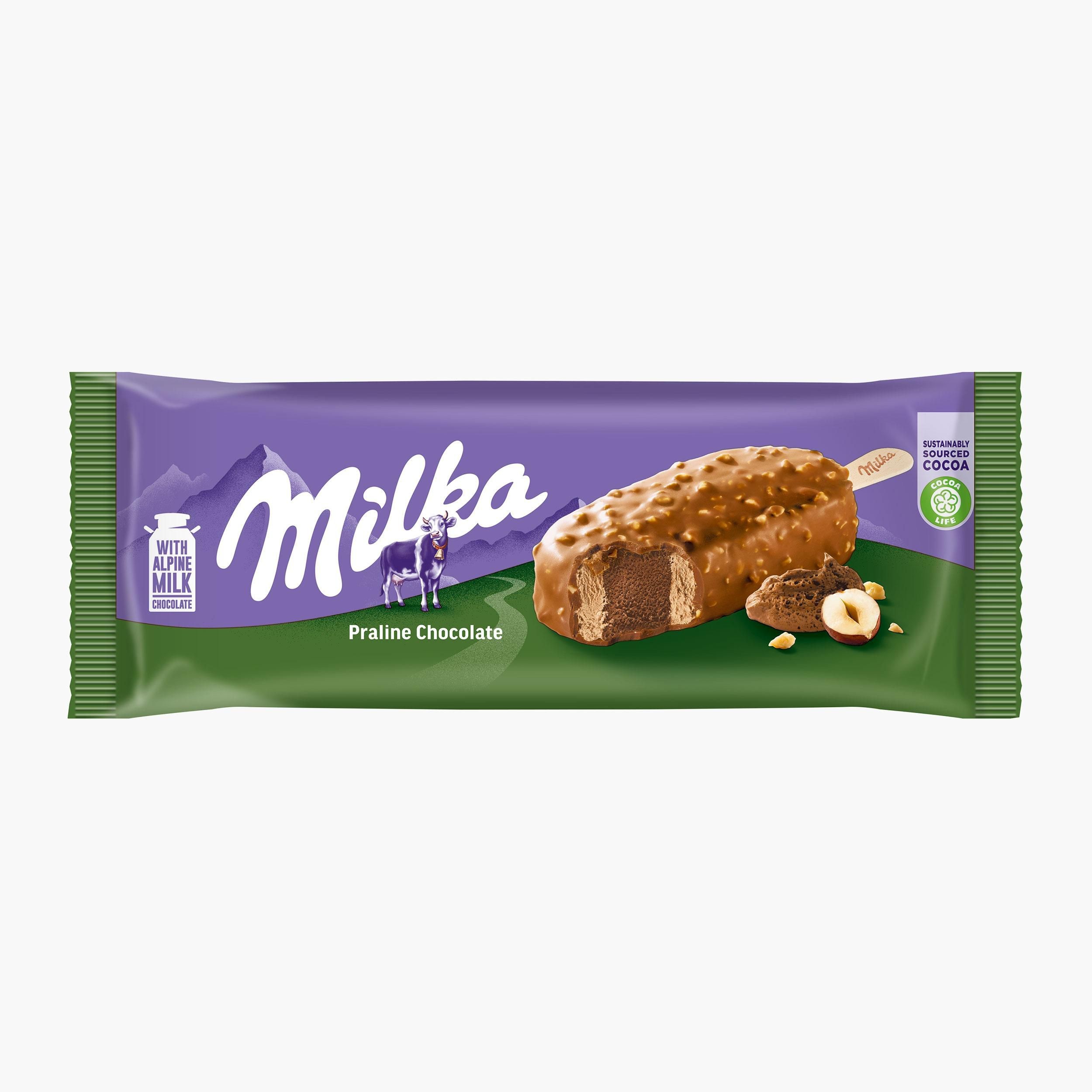 Mražené potraviny - Mondelez Milka nanuk čokoládová pralinka 90 ml