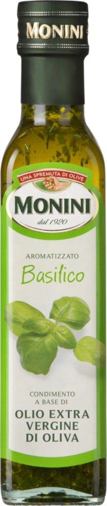 Trvanlivé potraviny - Monini Dresink s extra panenským olivovým olejem a bazalkou 250 ml