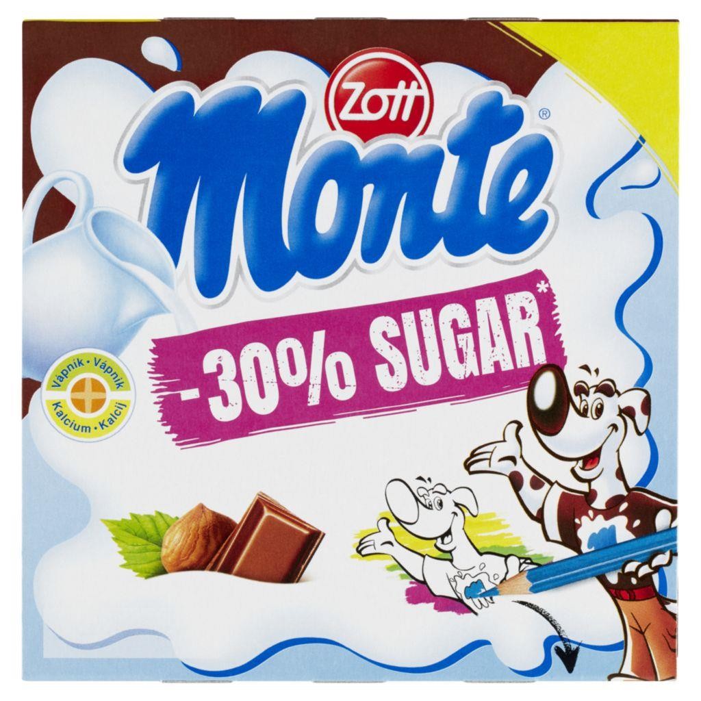 Mléčné a chlazené - Monte -30% cukru 4x55g