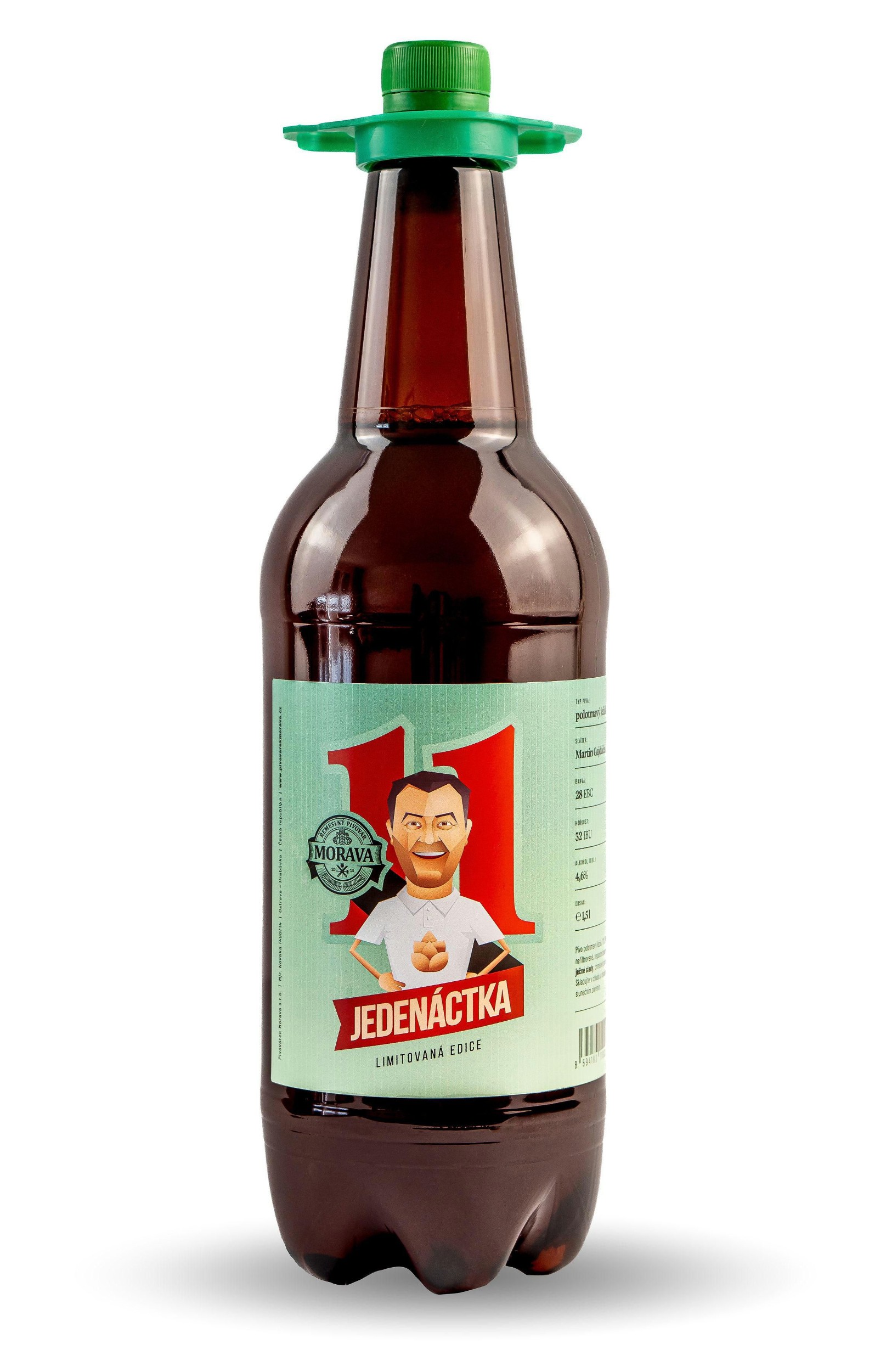 Morava Pivo polotmavé nefiltrované 11° 1,5 l PET-0