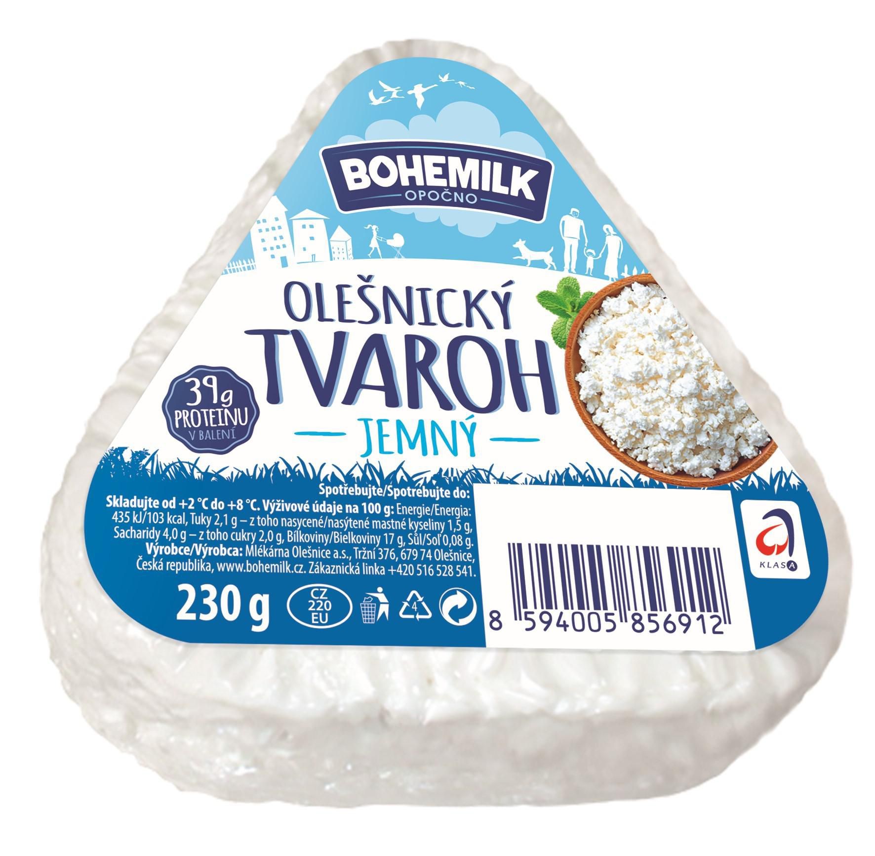 Mléčné a chlazené - Moravia Olešnický tvaroh jemný 230 g