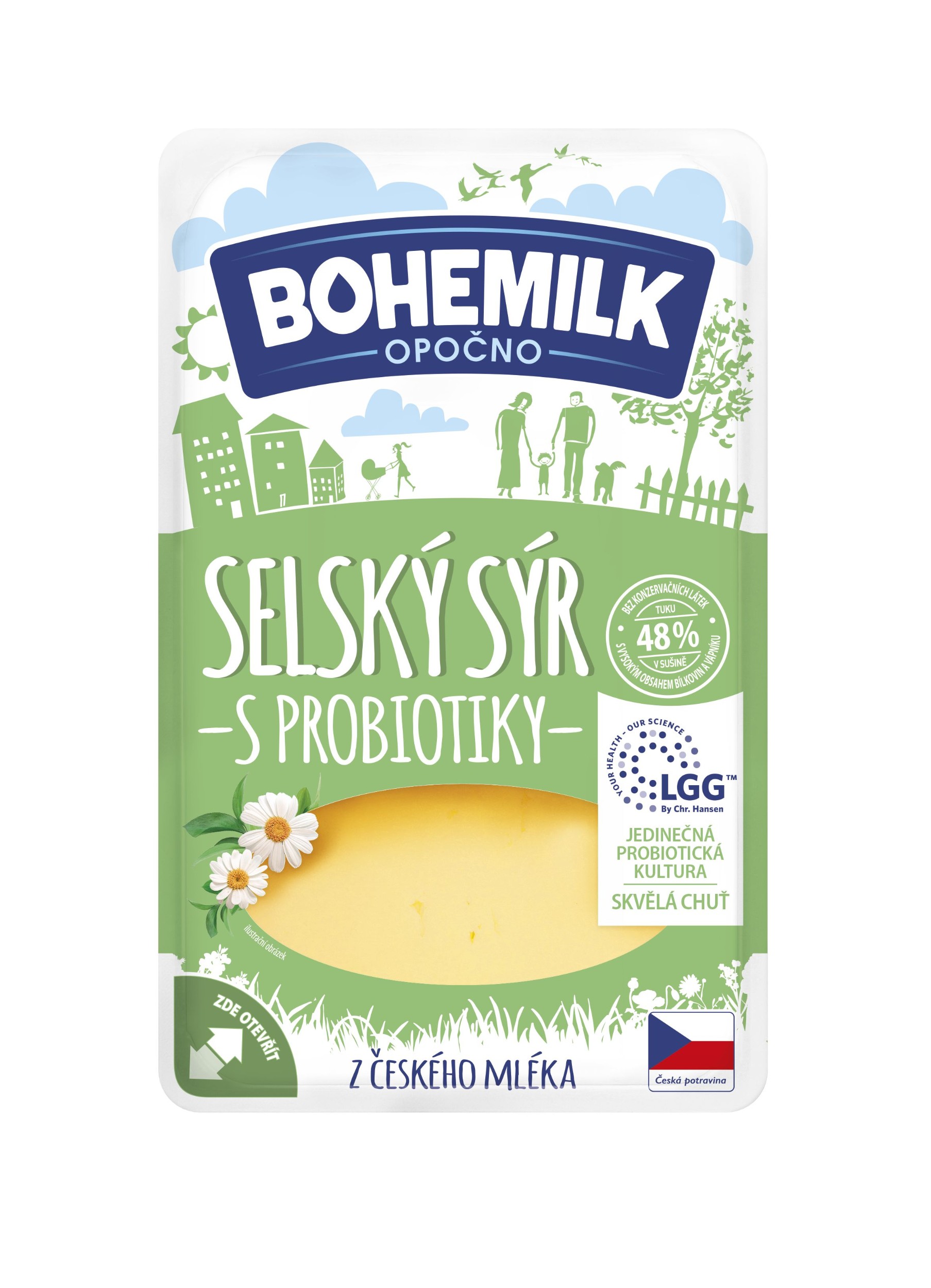 Mléčné a chlazené - Moravia Selský sýr s probiotiky 100g