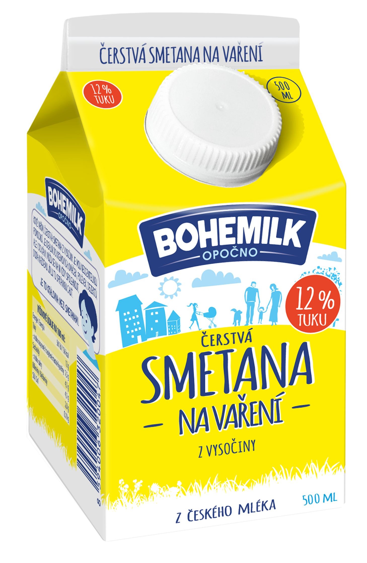 Mléčné a chlazené - Moravia Smetana sladká 12% 0,5 l