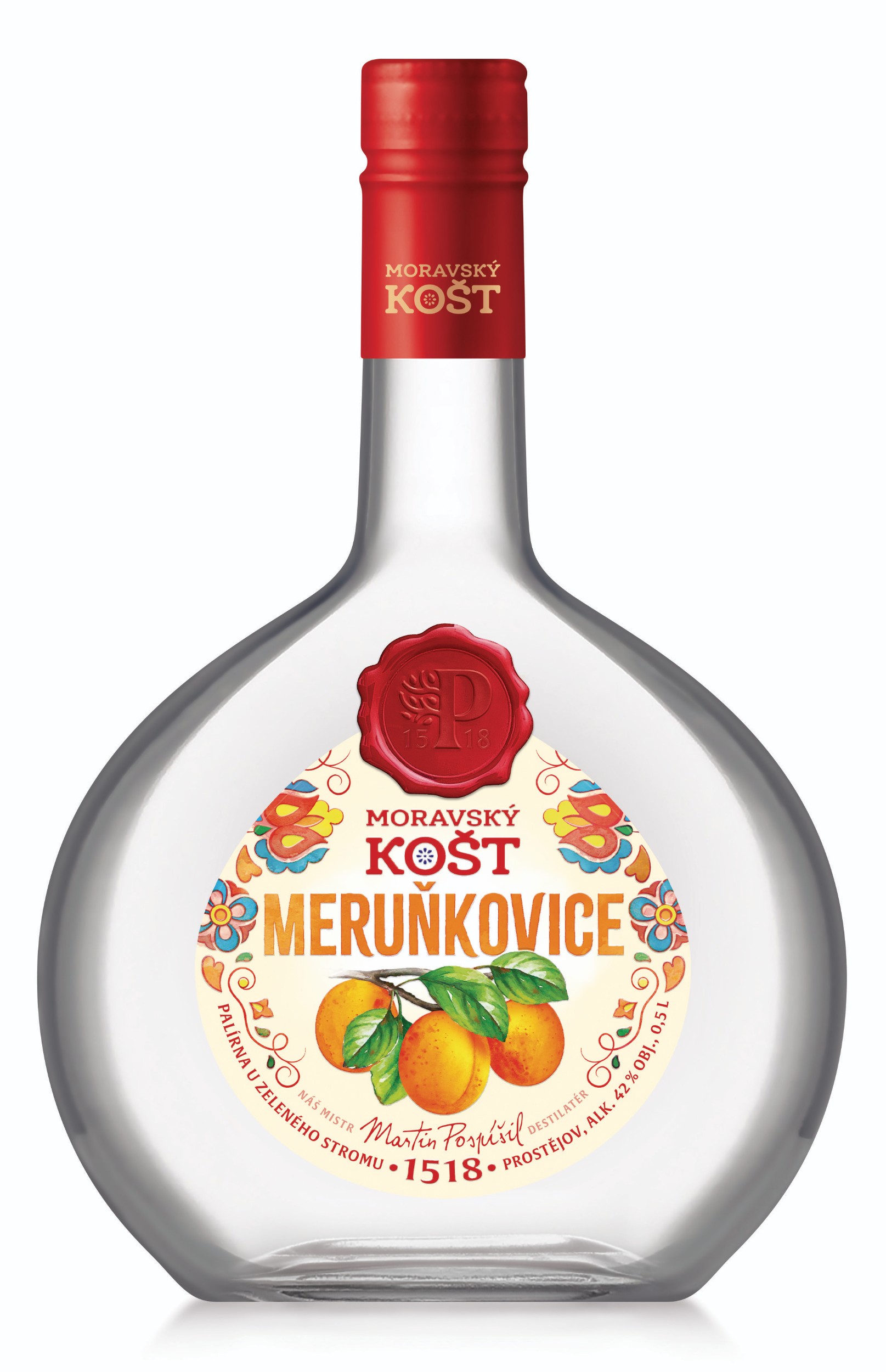 Nápoje - Moravský Košt Meruňkovice 42% 0,5l
