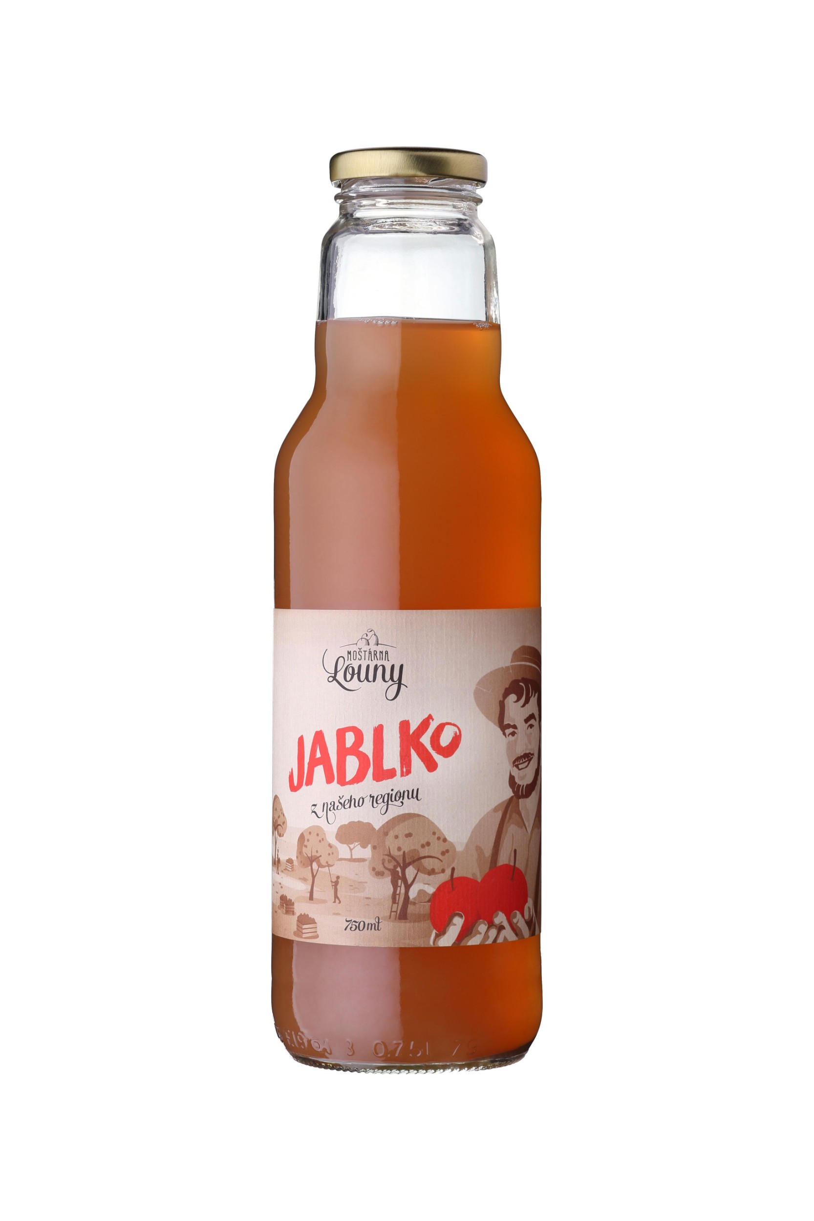 Nápoje - Moštárna Louny Mošt jablko 100% s dužinou 750 ml