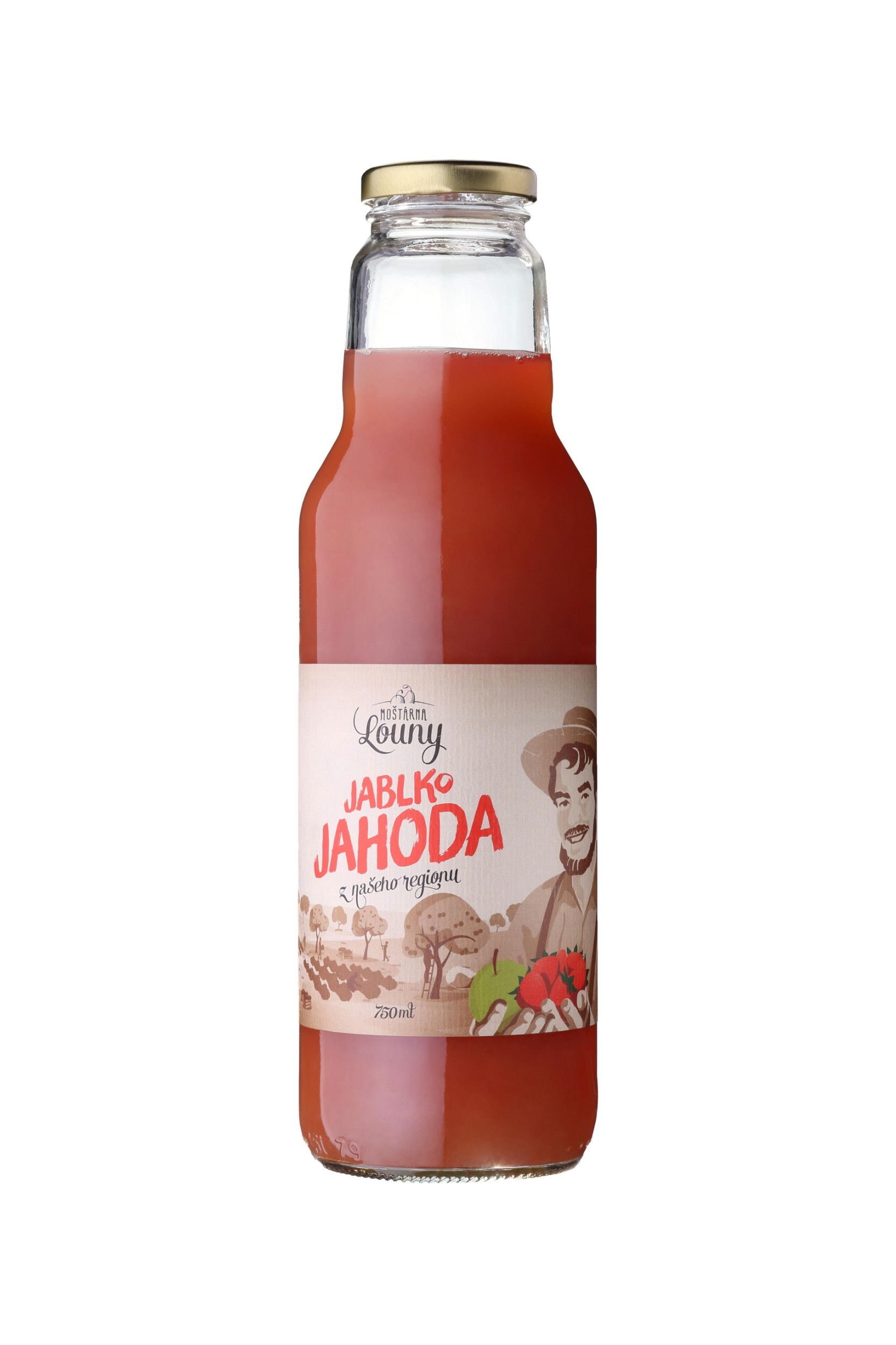 Nápoje - Moštárna Louny Mošt jablko a jahoda 750 ml