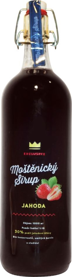Nápoje - Moštěnický sirup Exclusive Jahoda 1 l