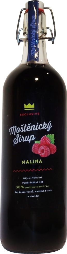 Nápoje - Moštěnický sirup Exclusive Malina 1 l