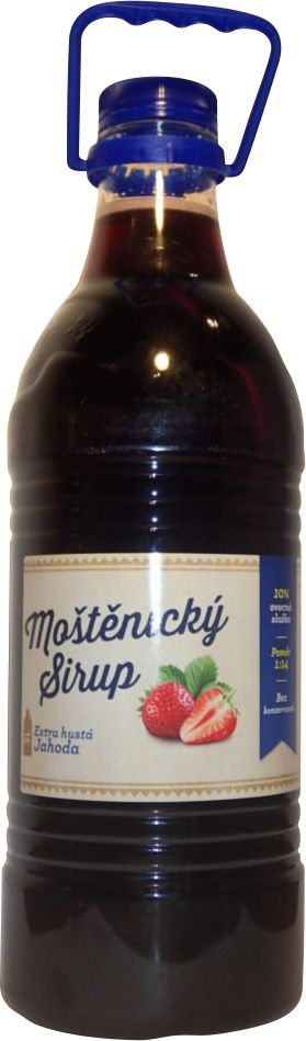 Nápoje - Moštěnický sirup Jahoda 3 l