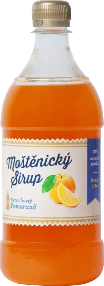 Nápoje - Moštěnický sirup Pomeranč 0,7 l