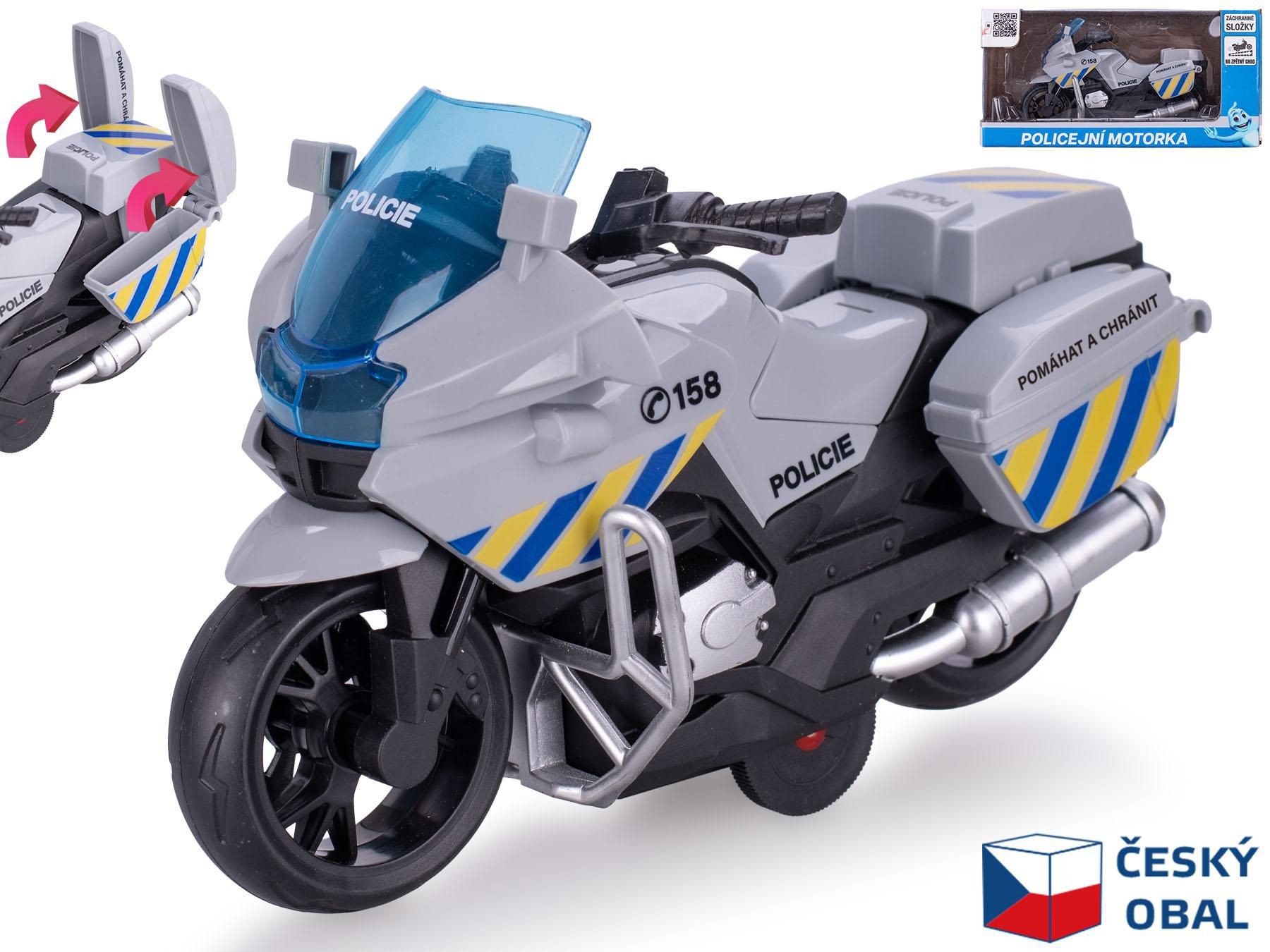 Motorka policejní CZ 16cm na zpětný chod v krabičce-0