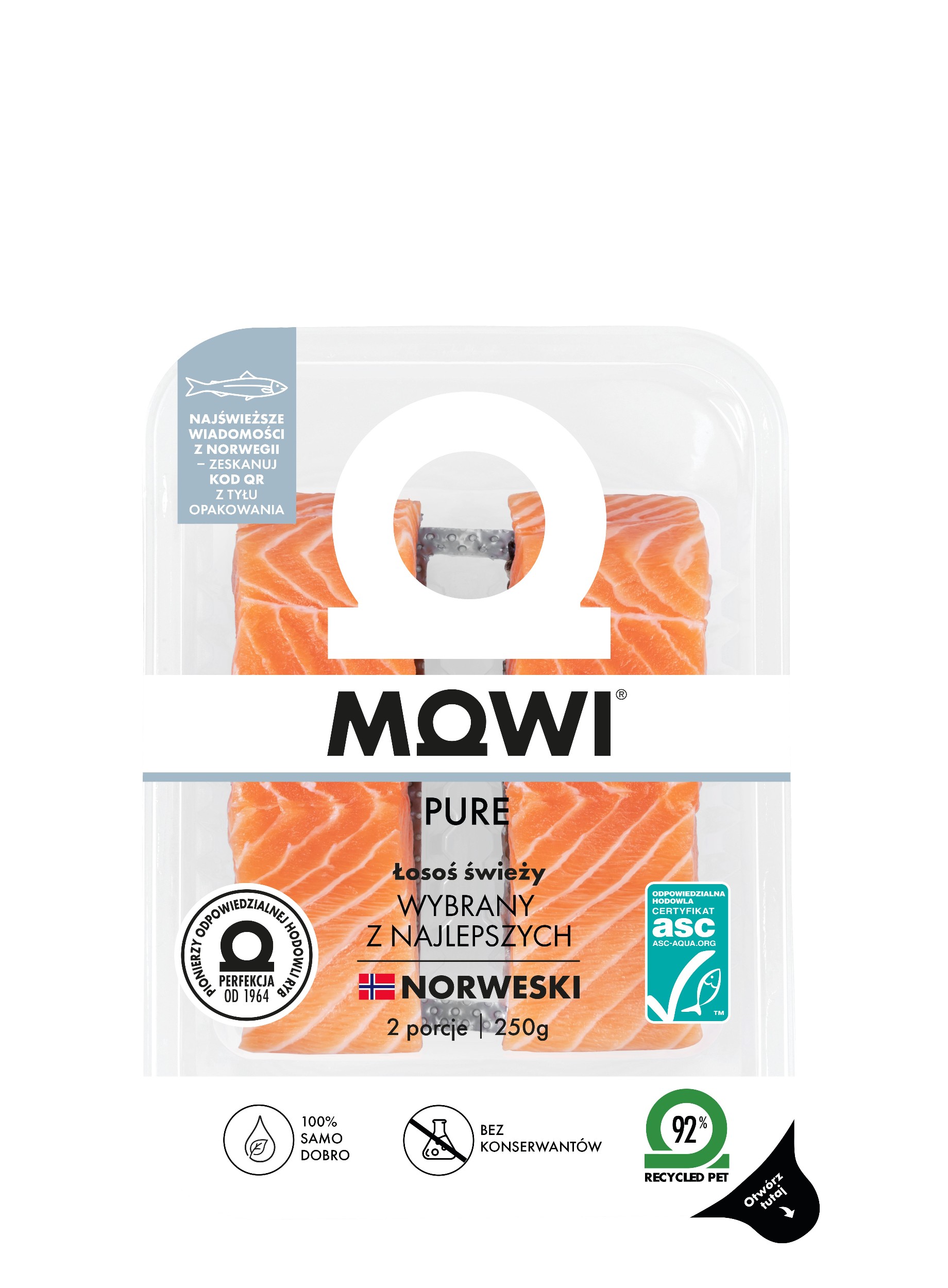 Hotová jídla - Mowi Pure Salmon portion 2x125g