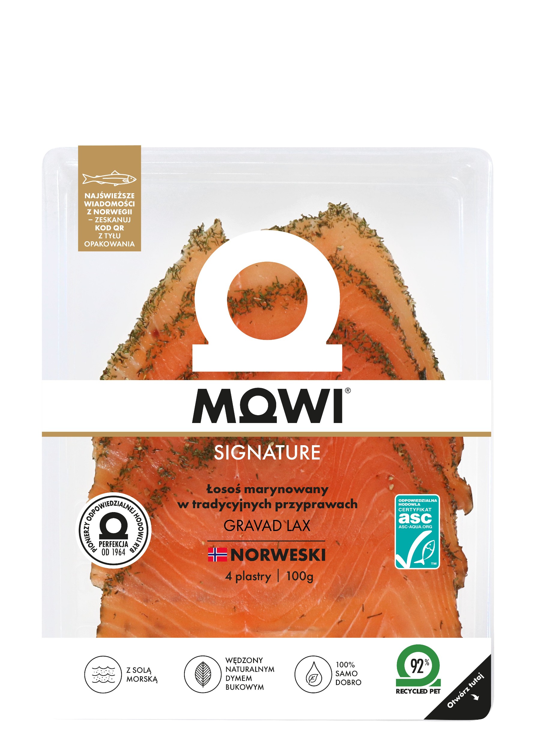 Uzeniny a lahůdky - Mowi Uzený losos s koprem 100g