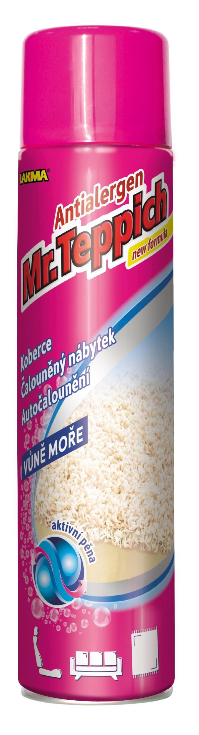 Drogerie a kosmetika - Mr. Teppich Antialergen Prostředek na čištění čalounění - suchá pěna s vůní moře 600 ml