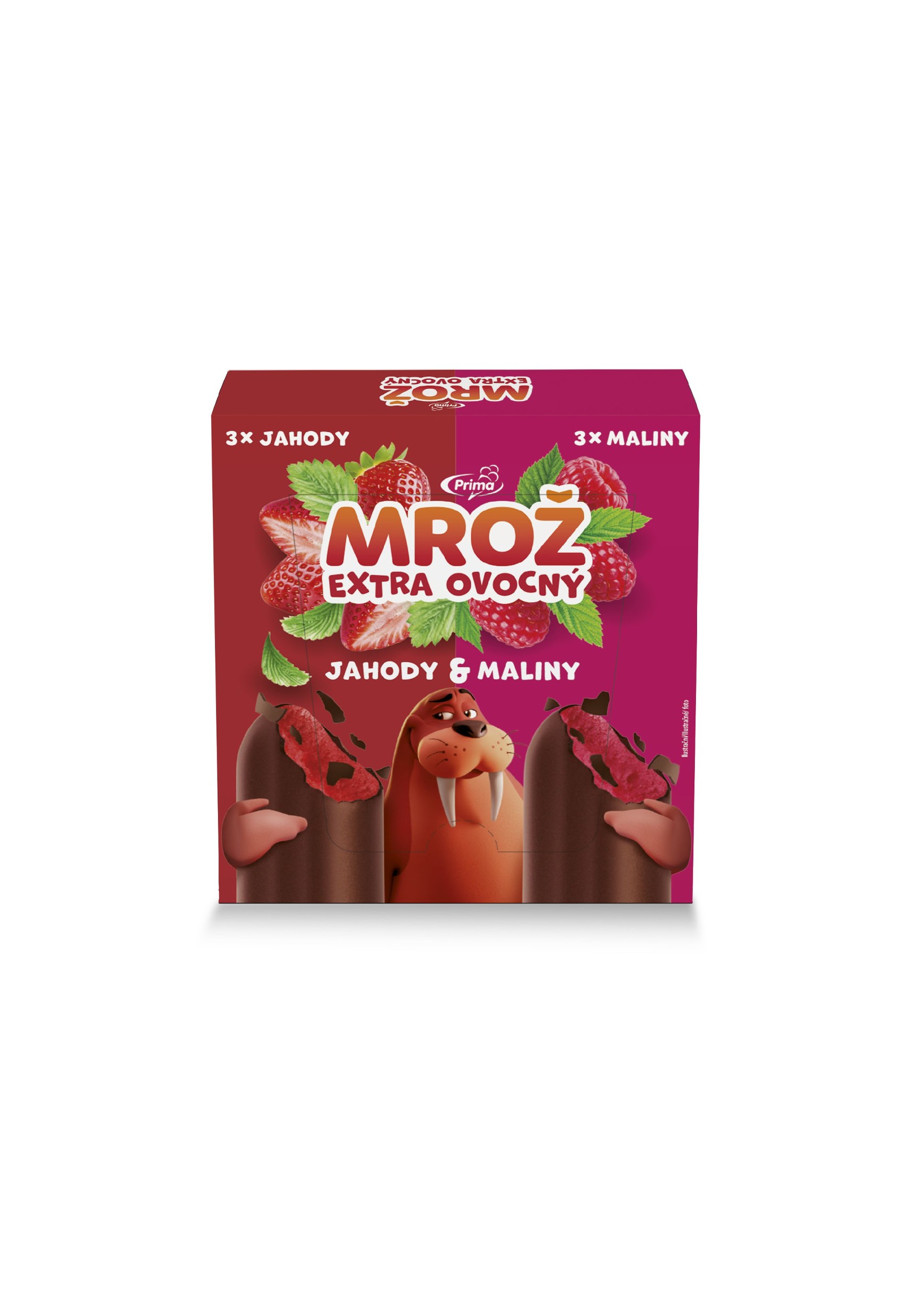 Mražené potraviny - Mrož Ovoce Jahody a Maliny multipack 6 x 50ml