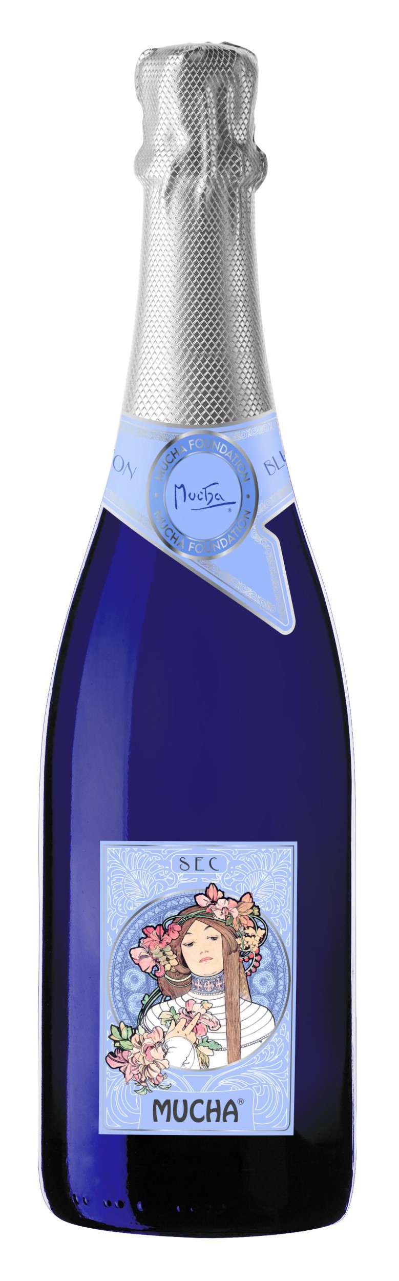 Nápoje - Mucha sekt blue Edition 0,75l