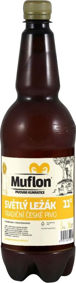 Nápoje - Muflon 11°° Světlý ležák pivo 1 l