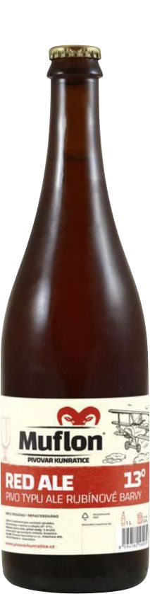Nápoje - Muflon 13° Red ALE  pivo 0,75 l