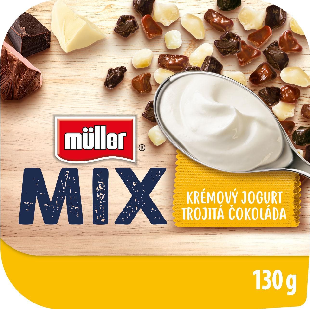 Mléčné a chlazené - Müller Mix Triple Choco 130g