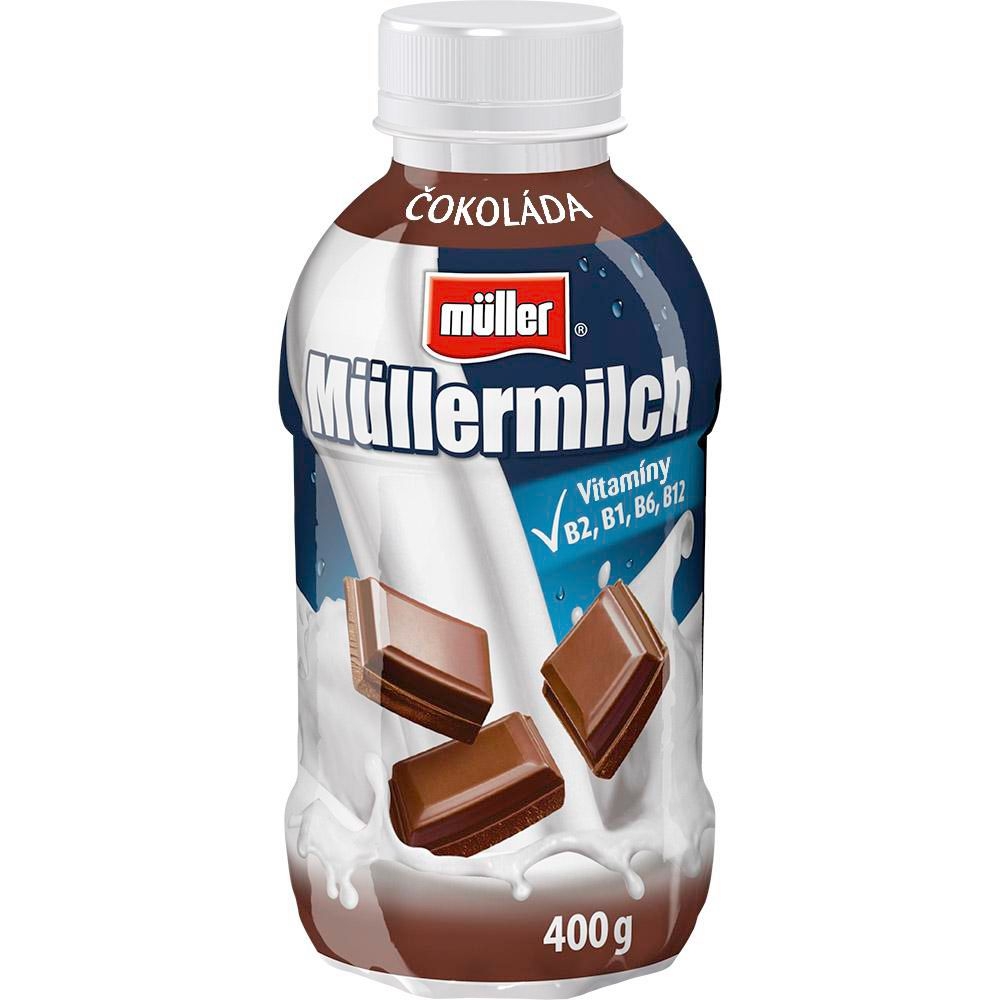 Mléčné a chlazené - Müller Müllermilch Mléčný nápoj s čokoládovou příchutí 400 g