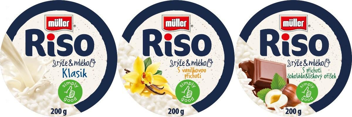 Mléčné a chlazené - Müller Riso mléčná rýže různé příchutě 200 g