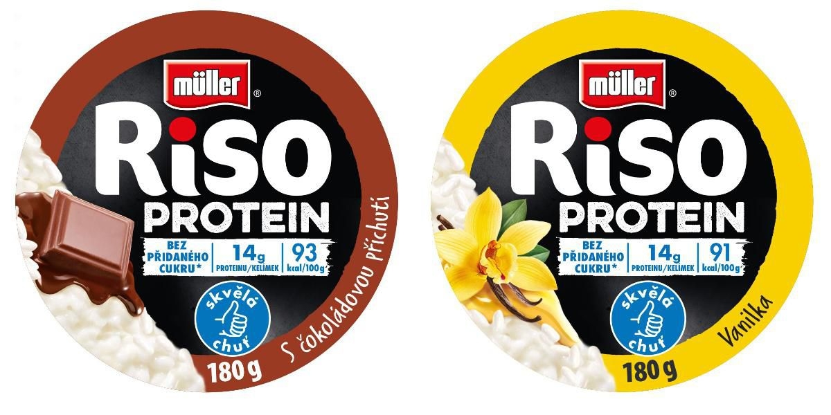 Mléčné a chlazené - Müller Riso Protein různé příchutě 180g