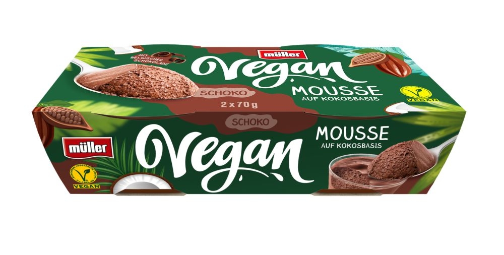Zdravý svět - Müller Vegan mousse chocolate 2 x 70g