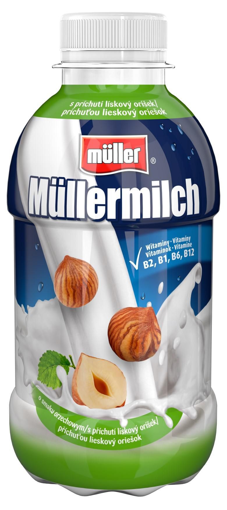 Mléčné a chlazené - Müllermilch lískový oříšek 400 g, 1,5%