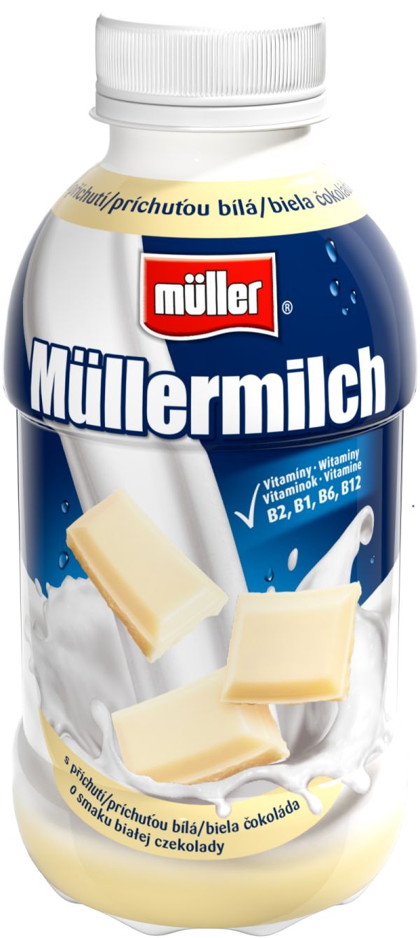 Mléčné a chlazené - Müllermilch Mléčný nápoj bílá čokoláda 400g, 1,5%