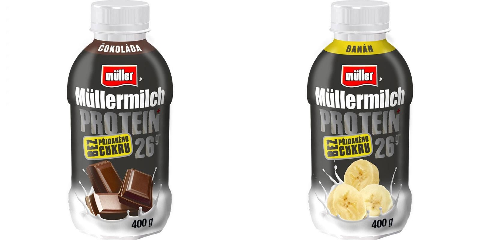 Mléčné a chlazené - Müllermilch Zero Protein různé příchutě 400g